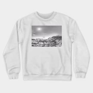 Wild Montana Skies  - Black And White Crewneck Sweatshirt